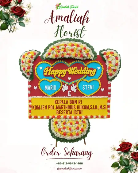 Papan Bunga Pernikahan Huruna